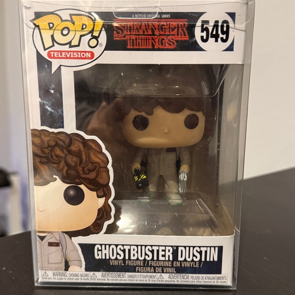 NIB Funko Pop! TV Stranger Things -  549 Ghostbuster Dustin : Vinyl Figure